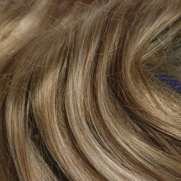 2 Natural Hair Clip Ins. Natural Medium Brown to Platinum.